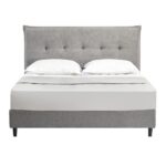 LIFE ΚΡΕΒΑΤΙ (ΓΙΑ ΣΤΡΩΜΑ 160x200cm) ΓΚΡΙ 215x171x115 40-0042 - Image 2