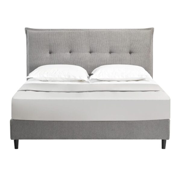 LIFE ΚΡΕΒΑΤΙ (ΓΙΑ ΣΤΡΩΜΑ 160x200cm) ΓΚΡΙ 215x171x115 40-0042 - Image 2