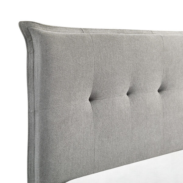 LIFE ΚΡΕΒΑΤΙ (ΓΙΑ ΣΤΡΩΜΑ 160x200cm) ΓΚΡΙ 215x171x115 40-0042 - Image 3