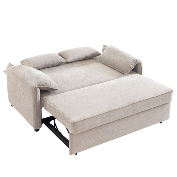 RUBIK ΚΑΝΑΠΕΣ ΚΡΕΒΑΤΙ 3ΘΕΣΙΟΣ LATTE 161x84x92 70-0352 - Image 2