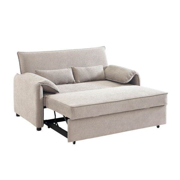 RUBIK ΚΑΝΑΠΕΣ ΚΡΕΒΑΤΙ 3ΘΕΣΙΟΣ LATTE 161x84x92 70-0352 - Image 3