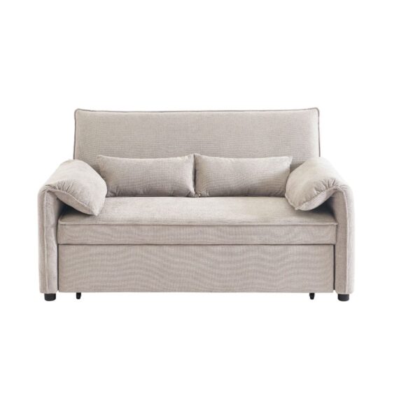 RUBIK ΚΑΝΑΠΕΣ ΚΡΕΒΑΤΙ 3ΘΕΣΙΟΣ LATTE 161x84x92 70-0352 - Image 4