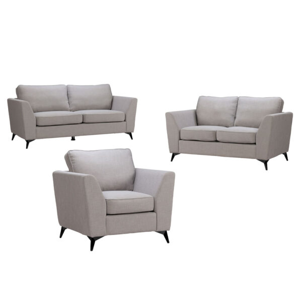 BOEL ΚΑΝΑΠΕΣ 2ΘΕΣΙΟΣ ΓΚΡΙ BERGAMO 92 160x86x92 71-0146 - Image 4