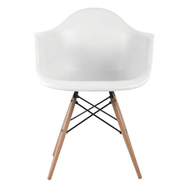 ALEA Wood Πολυθρόνα Τραπεζαρίας Ξύλο, PP Άσπρο 63x62x79cm - Image 7