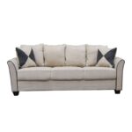 ASHLEY Καναπές Σαλονιού - Καθιστικού 3Θέσιος, Ύφασμα Μπεζ 198x80x88cm - Image 7