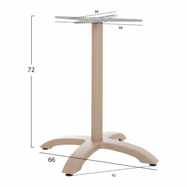 ΒΑΣΗ ΑΛΟΥΜΙΝΙΟΥ HM460.25 ΚΑΠΟΥΤΣΙΝΟ ΜΑΤ 66x66x72Υεκ. ΜΕ ΣΤΑΥΡΟ 48Χ48εκ. - Image 2