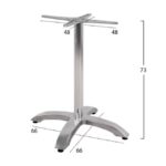 ΒΑΣΗ ΑΛΟΥΜΙΝΙΟΥ HM460.03 ΧΡΩΜΙΟΥ 66Χ66Χ72Υεκ. ΜΕ ΣΤΑΥΡΟ 48Χ48εκ. - Image 2