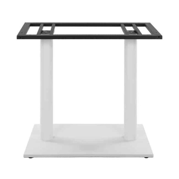 ΒΑΣΗ ΜΕΤΑΛΛΙΚΗ ΔΙΠΛΗ ΛΕΥΚΗ ΜΑΤ 80Χ40Χ72Υεκ. ΜΕ ΡΕΓΟΥΛΑΤΟΡΟΥΣ HM435.12 - Image 3