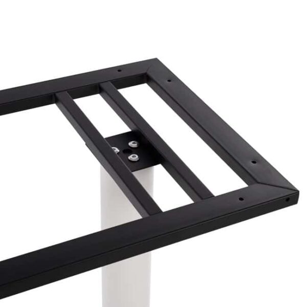 ΒΑΣΗ ΜΕΤΑΛΛΙΚΗ ΔΙΠΛΗ ΛΕΥΚΗ ΜΑΤ 80Χ40Χ72Υεκ. ΜΕ ΡΕΓΟΥΛΑΤΟΡΟΥΣ HM435.12 - Image 4