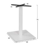 ΒΑΣΗ ΜΕΤΑΛΛΙΚΗ ΛΕΥΚΗ ΜΑΤ 46Χ46Χ72εκ. ΜΕ ΣΤΑΥΡΟ 46Χ46 ΚΑΙ ΡΕΓΟΥΛΑΤΟΡΟΥΣ HM438.02 - Image 2