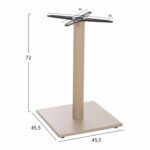 ΒΑΣΗ ΤΡΑΠΕΖΙΟΥ ΑΛΟΥΜΙΝΙΟΥ HM475.25 ΚΑΠΟΥΤΣΙΝΟ 46x46x72Υεκ. ΣΤΑΥΡΟΣ 46Χ46εκ - Image 2