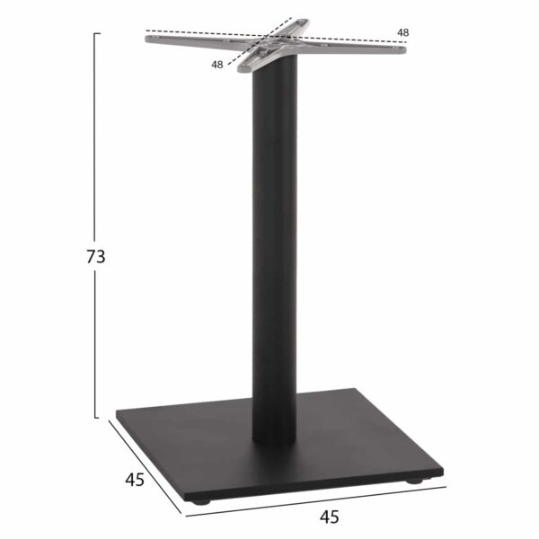 ΒΑΣΗ ΤΡΑΠΕΖΙΟΥ ΑΛΟΥΜΙΝΙΟΥ ΓΚΡΙ HM475.20 ΣΤΑΥΡΟΣ 46Χ46εκ 46Χ46Χ72Υεκ. - Image 2