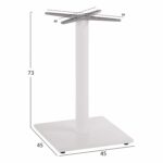 ΒΑΣΗ ΤΡΑΠΕΖΙΟΥ ΑΛΟΥΜΙΝΙΟΥ ΛΕΥΚΟ ΜΑΤ HM475.02 ΣΤΑΥΡΟΣ 46Χ46εκ 46Χ46Χ72Υεκ. - Image 2