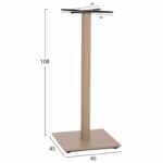 ΒΑΣΗ ΤΡΑΠΕΖΙΟΥ ΜΠΑΡ HM439.25 ΜΕΤΑΛΛΙΚΗ ΚΑΠΟΥΤΣΙΝΟ ΜΑΤ-ΡΕΓΟΥΛΑΤΟΡΟΙ 46x46x108Yεκ. - Image 2