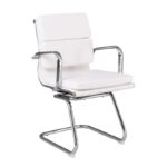 BF4800V Πολυθρόνα Γραφείου Επισκέπτη, Μέταλλο Χρώμιο, PU  Άσπρο 55x63x92cm - Image 15