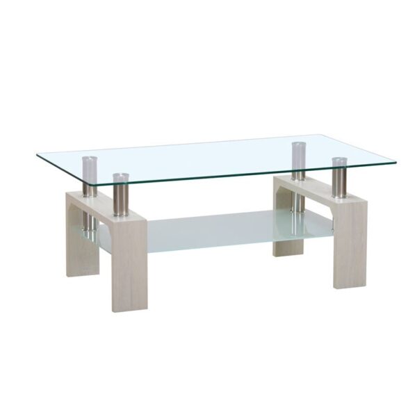 CAMERON Τραπεζάκι Σαλονιού Καθιστικού, Απόχρωση White Wash 110x60x45cm - Image 5