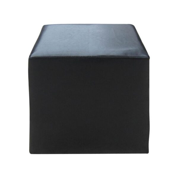 CLUB Σκαμπό Βοηθητικό, Pu Μαύρο 37x37x42cm - Image 5