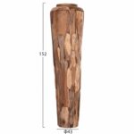 ΔΙΑΚΟΣΜΗΤΙΚΟ ΒΑΖΟ ΔΑΠΕΔΟΥ ZEMLI HM18299 ΚΟΜΜΑΤΙΑ ΑΝΑΚΥΚΛ. TEAK ΦΥΣΙΚΟ Φ43x152Υεκ. - Image 2