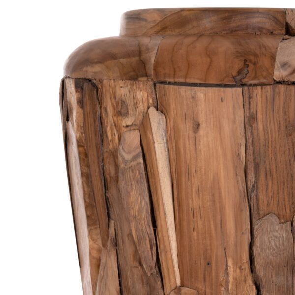 ΔΙΑΚΟΣΜΗΤΙΚΟ ΒΑΖΟ ΔΑΠΕΔΟΥ ZEMLI HM18299 ΚΟΜΜΑΤΙΑ ΑΝΑΚΥΚΛ. TEAK ΦΥΣΙΚΟ Φ43x152Υεκ. - Image 3