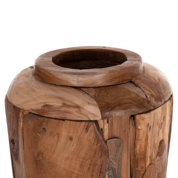 ΔΙΑΚΟΣΜΗΤΙΚΟ ΒΑΖΟ ΔΑΠΕΔΟΥ ZEMLI HM18299 ΚΟΜΜΑΤΙΑ ΑΝΑΚΥΚΛ. TEAK ΦΥΣΙΚΟ Φ43x152Υεκ. - Image 4