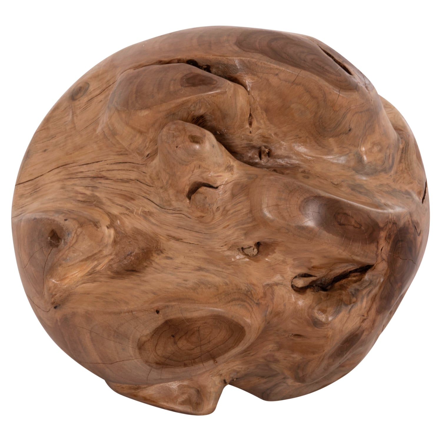 HM18300 ΔΙΑΚΟΣΜΗΤΙΚΟ ΔΑΠΕΔΟΥ CLEMOR (S) HM18300 ΑΚΑΝΟΝΙΣΤΗ ΣΦΑΙΡΑ-ΞΥΛΟ ΤΕΑΚ--ΦΥΣΙΚΟ Φ30εκ. - Image 1