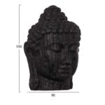 ΔΙΑΚΟΣΜΗΤΙΚΟ ΔΑΠΕΔΟΥ XXL ΚΕΦΑΛΙ ΒΟΥΔΑ HM4385.01 ΓΥΨΟΣ ΣΕ ΜΑΥΡΟ 90x90x100Υεκ. - Image 2