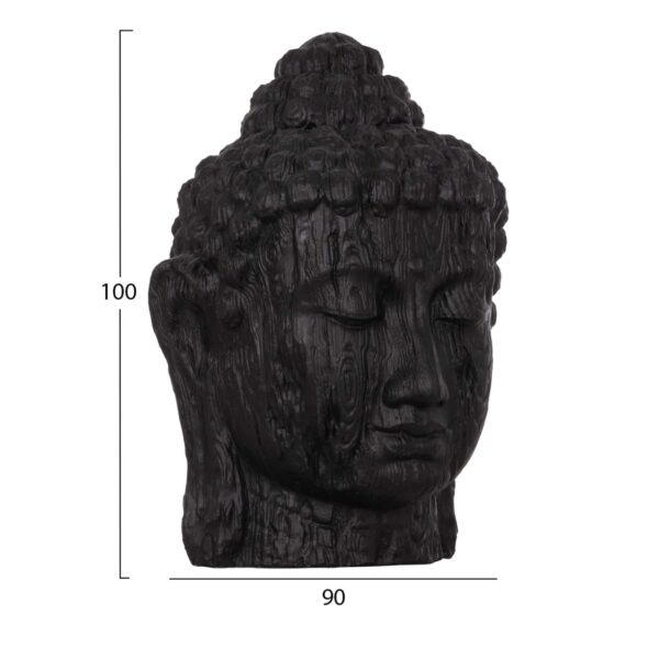 ΔΙΑΚΟΣΜΗΤΙΚΟ ΔΑΠΕΔΟΥ XXL ΚΕΦΑΛΙ ΒΟΥΔΑ HM4385.01 ΓΥΨΟΣ ΣΕ ΜΑΥΡΟ 90x90x100Υεκ. - Image 2