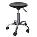 GLORY Σκαμπό, Βάση Χρώμιο, ABS Μαύρο, Ρυθμιζόμενο Ύψος, Περιστρεφόμενο, Τροχήλατο Φ32 H.45/57cm - Image 8