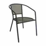 FONTANA πολυθρόνα dining Αλουμίνιο Ανθρακί 57x56x77cm - Image 6