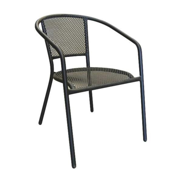 FONTANA πολυθρόνα dining Αλουμίνιο Ανθρακί 57x56x77cm - Image 6