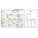 VIVIAN Καρέκλα Μέταλλο Χρώμιο, PVC Σκούρο Καφέ 40x44x83cm - Image 9