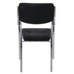 ALPHA Πολυθρόνα Γραφείου Επισκέπτη, Χρώμιο, Pu Μαύρο 52x58x87cm - Image 23