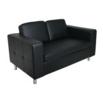 ALAMO Καναπές Σαλονιού Καθιστικού 2Θέσιος - PU Μαύρο 145x85x82cm - Image 14