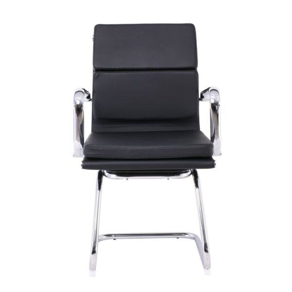 BF4800V Πολυθρόνα Γραφείου Επισκέπτη, Μέταλλο Χρώμιο, PU Μαύρο 55x63x92cm - Image 20
