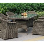 MONTANA Πολυθρόνα Τραπεζαρίας Κήπου ALU, Wicker Φ5mm Grey Brown,Μαξιλάρι Ανθρακί 60x72x85cm - Image 11