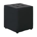 CONY Σκαμπό Βοηθητικό, PU Μαύρο 37x37x42cm - Image 10