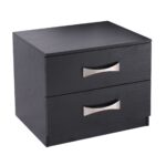 LIFE Κομοδίνο με 2 Συρτάρια, Απόχρωση Zebrano 48x40x39cm - Image 7