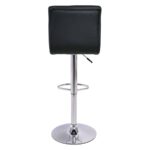 DYLAN Σκαμπό BAR με Πλάτη, Χρώμιο, Pu Μαύρο, Ρυθμιζόμενο Ύψος, Περιστρεφόμενο 40x52x63/97-84/118cm - Image 17