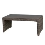 MONTANA Τραπεζάκι Σαλονιού Κήπου-Βεράντας ALU, Φ5mm Round Wicker Grey Brown 100x50 H.45cm - Image 6