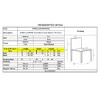 CORINA Καρέκλα Κουζίνας Τραπεζαρίας, Οξiά Απόχρωση Σκούρο Καρυδί, PVC Εκρού 46x54x95cm - Image 9