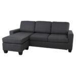 PORTLAND-W Καναπές Σαλονιού - Καθιστικού, Γωνία Αναστρέψιμη Ύφασμα Σκούρο Γκρι 203x140x85cm H.88cm - Image 11