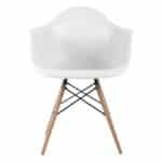 ALEA Wood Πολυθρόνα Τραπεζαρίας Ξύλο, PP Άσπρο 63x62x79cm - Image 8