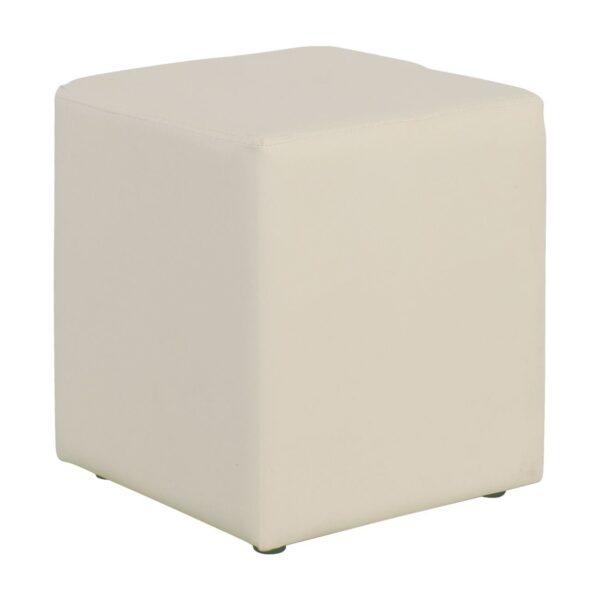 CLUB Σκαμπό Βοηθητικό, Pu Εκρού 37x37x42cm - Image 8