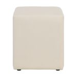 CLUB Σκαμπό Βοηθητικό, Pu Εκρού 37x37x42cm - Image 9