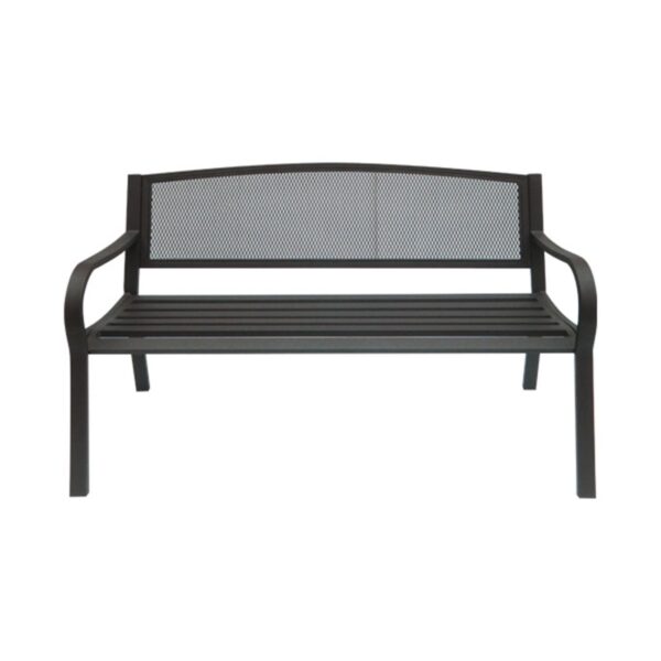 PANGO Παγκάκι Μέταλλο Βαφή  Μαύρο 124x57x78cm - Image 6