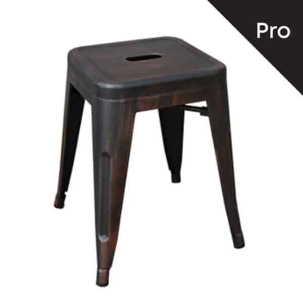 RELIX Σκαμπό-Pro, Στοιβαζόμενο, Μέταλλο Βαφή Antique Black 39x39x45cm - Image 8