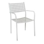 CAPRICE Πολυθρόνα Στοιβαζόμενη, Μέταλλο Βαφή Άσπρο 54x51x84cm - Image 10