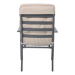 ASTOR Πολυθρόνα Κήπου - Βεράντας, Μέταλλο Βαφή Ανθρακί, Μαξιλάρι Μπεζ 60x77x104cm - Image 16