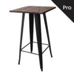 RELIX Wood Τραπέζι Bar-Pro, Μέταλλο Βαφή Antique Black, Απόχρωση Ξύλου Dark Oak 60x60x102cm - Image 6