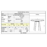 ART Wood Τραπέζι, Πόδια Οξιά Φυσικό, Επιφάνεια MDF Μαύρο Φ60cm H.70cm - Image 9